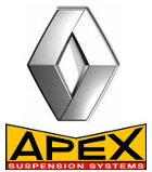 APEX Verlagingsveren voor de Renault Megane 2 modellen vanaf bouwjaar 2002.