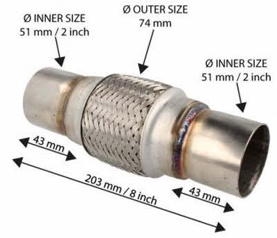 2inch 50.8mm flexibeldeel