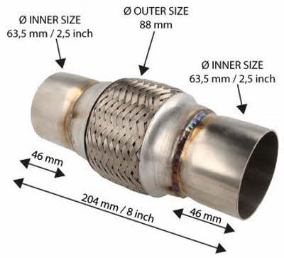 afmetingen 63mm flexibele buis