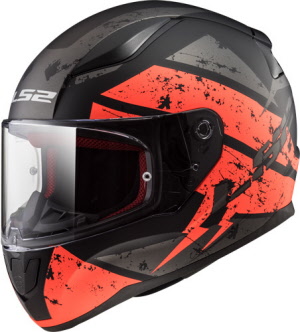LS2 Rapid FF353 Neonorange race helm zonder fia